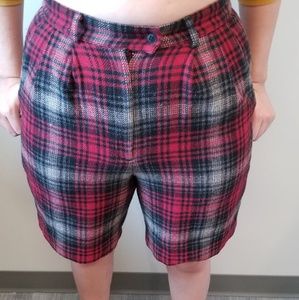 Red plaid grandpa shorts
